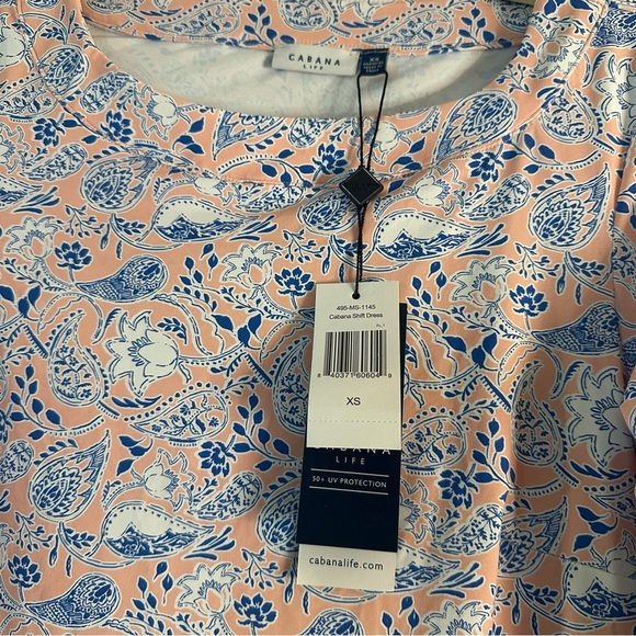 Cabana Life Shift Dress XS UPF 50+ Paisley Print Swim Dress CoverUp Beachwear - Picture 2 of 12